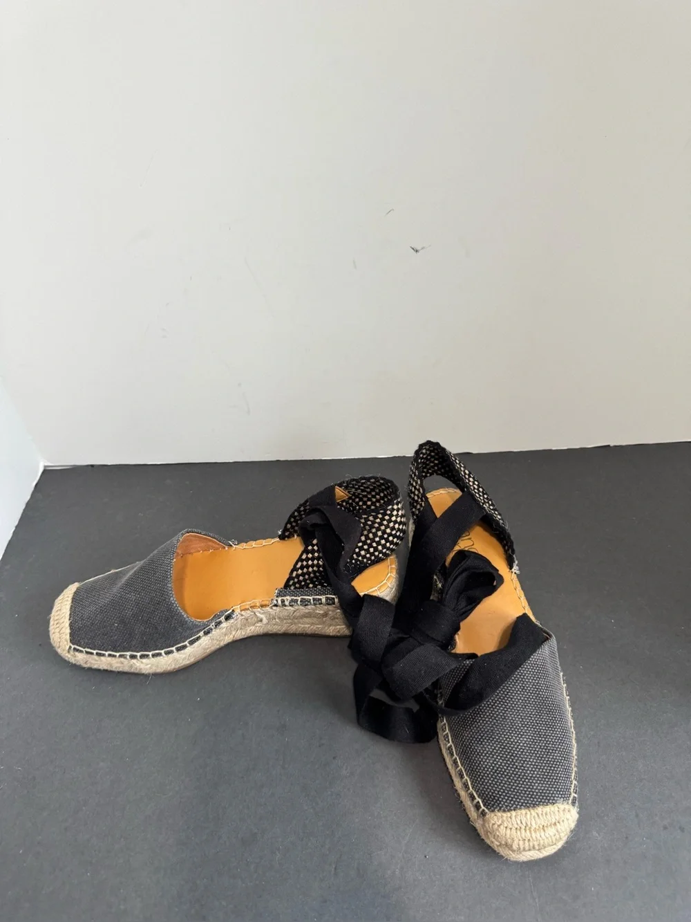 Franco Sarto Canvas Espadrille Lace-Up tiesSize 6M